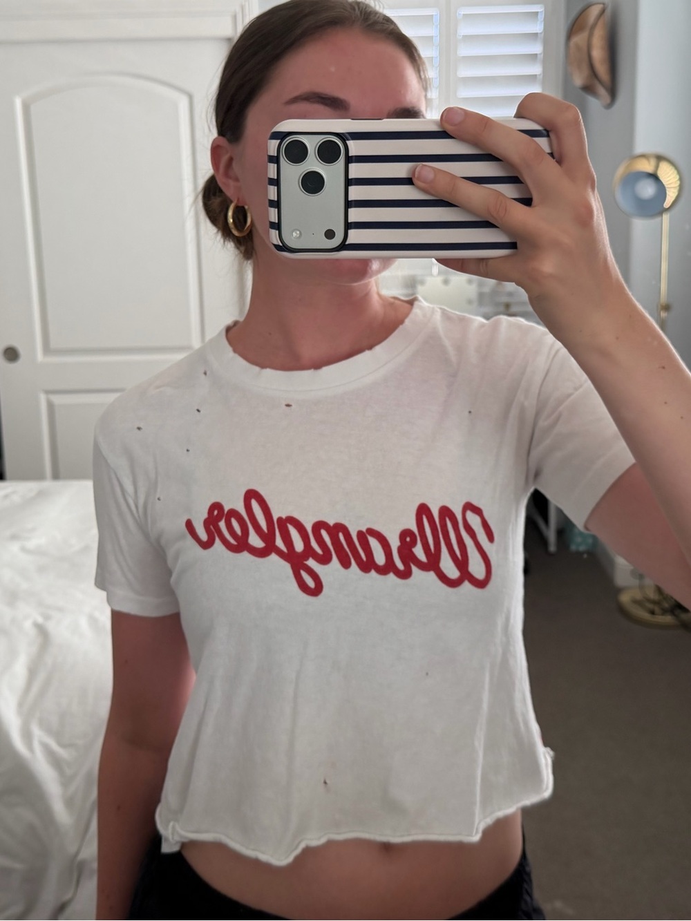 Wrangler White T-Shirt with Red Script Logo